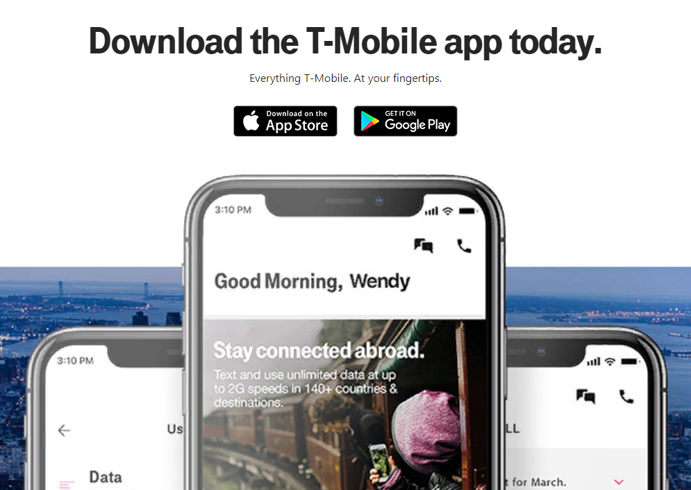 Проверить пакета минут T-Mobile США через приложение 